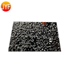Paneles de Pared Negros Pulidos EL019, Lámina de Acero Inoxidable con Superficie de Color, Lámina Decorativa de Acero Inoxidable con Efecto de Ondas de Agua - Product Image 2