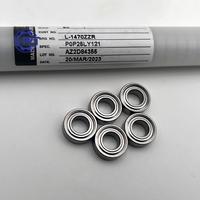 Bantalan Bola Alur Dalam Miniatur L-1470ZZ 7x14x5mm Baris Tunggal ZZ Pelindung Logam Bantalan Motor Kecil