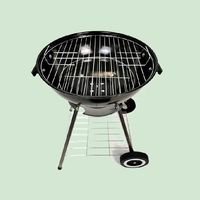 Barbecue portable d'extérieur au charbon de bois pour camping, restaurant et usage commercial, avec fumoir intégré