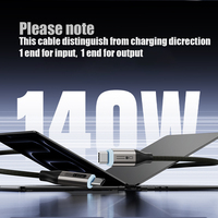 Câble USB Type-C vers Type-C OEM 140W, tous protocoles, conducteur en cuivre pur, tressé en nylon flexible, charge rapide et transfert de données pour iOS