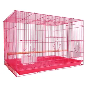 Cage pour les oiseaux, habitacle métallique, petites et moyennes taille, carrée, en acier inoxydable, pour perruches d'élevage au perroquet, abri de voyage