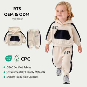 Costumes pour enfants Angou, garçons et filles, automne, nouveau style, sweat-shirt à capuche en coton pour bébé fille, pantalon <span class=keywords><strong>de</strong></span> survêtement, ensemble deux pièces, vêtements <span class=keywords><strong>de</strong></span> sport décontractés - Product Image 1