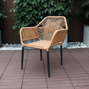 <span class=keywords><strong>Fauteuil</strong></span> en <span class=keywords><strong>rotin</strong></span> PE écologique avec cadre en alliage d'aluminium, résistant à la décoloration et facile à nettoyer, pour jardin et balcon extérieur - Product Image 5