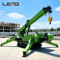 Mini-grue araignée à chenilles haute performance de 1 à 12 tonnes pour la rénovation de bâtiments et les opérations en intérieur