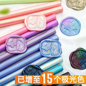 Barras de cera para sellar Aurora, material redondo de secado rápido para sellar cartas, suministros para manualidades - Product Image 5