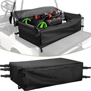Bolsa de almacenamiento para carrito de golf, compartimento interior impermeable negro, correas desmontables para uso en exteriores - Product Image 1