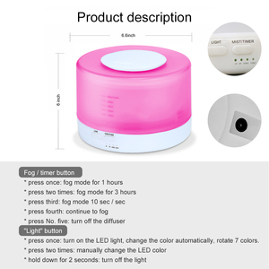Lámpara de Aromaterapia Eléctrica Portátil, Difusor Ultrasónico de Plástico <span class=keywords><strong>para</strong></span> Aceites Esenciales y Aromáticos, con Gran Capacidad y Funcionamiento Silencioso de 30dB - Product Image 4