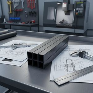Surtido de Tubos Cuadrados de Fieltro de Carbono 3K, 5mm de Espesor, Alta Resistencia, para Soportes Industriales, Estructuras de Drones y Proyectos DIY - Product Image 2