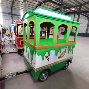 Élégant Train Touristique Rose Électrique sans Rails pour Enfants, Parc d'Attractions et Parcs Extérieurs - Product Image 5