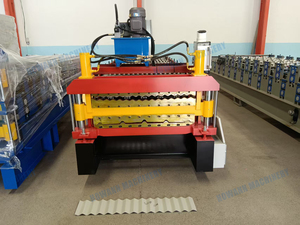 Máquina perfiladora de tejas corrugadas y trapezoidales de doble capa 828 con corte hidráulico PLC - Product Image 2