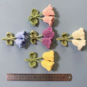 Nuevo Producto Creativo: Llavero de Ganchillo de Lana con Colgante de Lirio Hecho a Mano, Súper Lindo, con Flor de Orquídea - Product Image 3