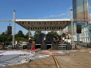 Système de treillis de toit en alliage d'aluminium, treillis de toit en aluminium avec boulons de scène, treillis d'éclairage de scène pour concert, scène de concert mobile - Product Image 5