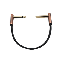 Pasokan Langsung Pabrik Kabel Patch Gitar Elektrik Model Double Elbow Logam Perunggu Antik 6.35 mm Berkualitas Tinggi 20cm