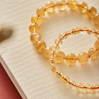 Listo para Enviar: Pulsera de Cuentas Redondas de Citrino Natural de Brasil de 8mm, 10mm y 12mm, Abalorios de Cristal, Joyería Fina para Parejas al Mejor Precio