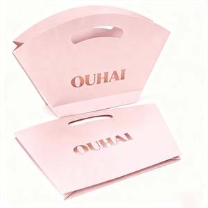 Bolsa de Cartón Artesanal Personalizada, Cuerda de Algodón, Materiales Reciclados, Impresión Serigráfica, Estampado en Caliente, Estilo de Lujo, Regalo Artesanal - Product Image 1