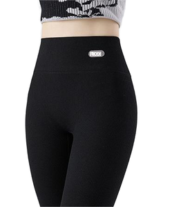 Women's High Waist Thermal Breathable Stretch Winter Warm Yoga Leggings Soft <b>Tummy</b> <b>Control</b> Eco-Friendly Seamless Design Cotton - Product Image 1