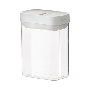 Airtight <b>Storage</b> <b>Jars</b> <b>For</b> <b>Kitchen</b> Food Grade Grain Pasta Coffee Bean Container With Plastic Lid Rectangle Shape S Size - Product Image 5