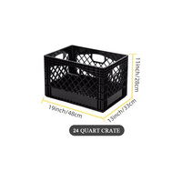 Boîte à lait en plastique robuste empilable de 24 QT