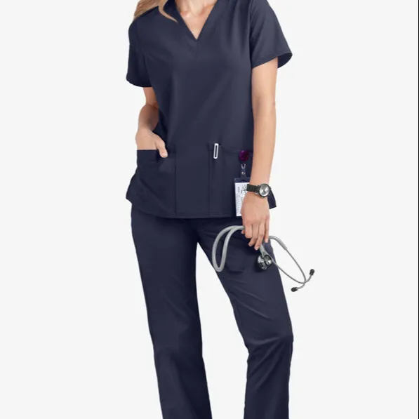 High-End modische Peeling-Jogger Krankenschwester Schräg Reißverschluss ausgefallene Krankenhausuniformen Medizinische Damen Herren Peeling-Set Peeling-Jogger