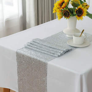 공장 재고 고급 클래식 도트 자수 폴리에스터 세탁 가능 테이블 플래그 호텔 웨딩 파티 장식 테이블보 - Product Image 6