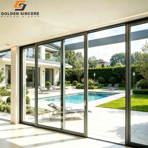 Puerta Corredera de Aluminio y Vidrio de Perfil Delgado de Diseño Moderno GS, Puerta Corredera Grande para Patio, Ahorro de Energía, para Interiores y Exteriores - Product Image 2