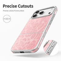 Coque de protection antichoc C0371 pour iPhone 17 18 Pro Max 16 15 14 13 en cuir PU texturé