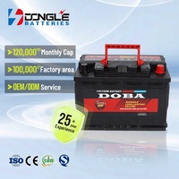 Longue durée de vie haute performance acide de plomb 12v 75ah DIN75MF camions voitures batterie automatique SMF Rechargeable