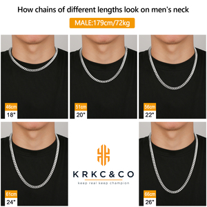 Dây chuyền kiểu Cuban Link mạ bạc 925 bằng thép không gỉ 8mm, dành cho nam nữ, trang sức Hip Hop, quà tặng, dây chuyền Miami Cuban - Product Image 6