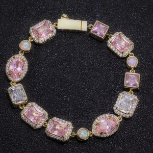 Hip Hop 10mm Jewelry Chain <b>Opal</b> <b>Bracelet</b> Accessories Tanjing - Product Image 1