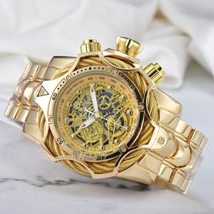 Montre Homme Luxe Bracelet Acier Cadran Clown Or Nouvelle Collection 2025 Vente Chaude Haute Qualité - Product Image 2