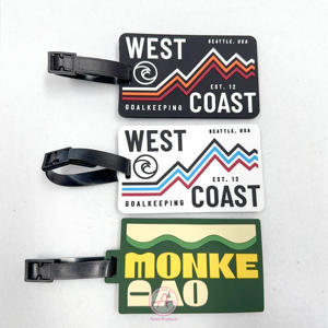 사용자 정의 재미있는 수하물 태그 다채로운 독특한 여행 더플 백 태그 수하물 식별 여성 남성 태그 - Product Image 1