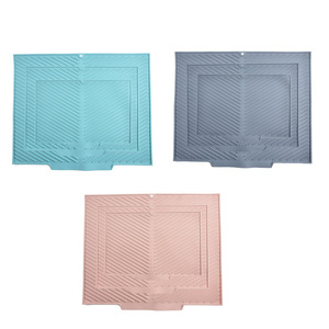 Tapete Escurridor de Silicona Engrosado Multiestilo, Forma Irregular, para Encimera de Cocina, Absorbente de Agua y Aislante Térmico - Product Image 5