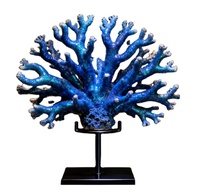 Corail en forme d'escargot résine bleu clair de haute qualité nouveau corail en résine de vente chaude adapté à la décoration de bord de mer