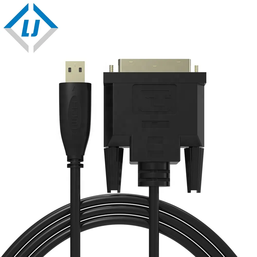 Cable Dvi 1M 5.5MM 30AWG Micro HDMI To DVI 24+1 Male Adapter Cable 4K Gold-plated HDMI Type D To DVI Cable