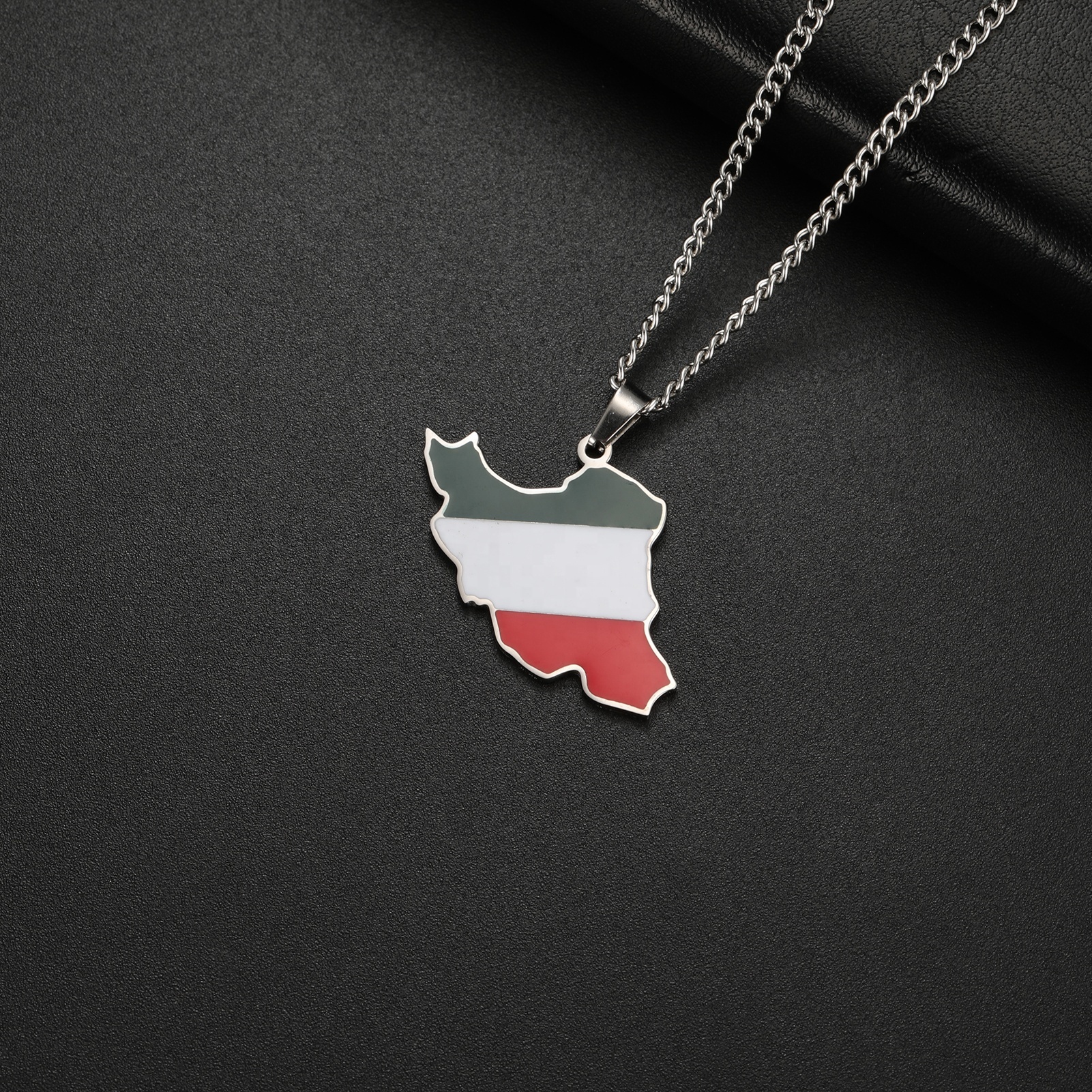 Pendentif Carte De L'Afghanistan En Acier - Marque OxcmoBijoux, Neuf Avec étiquettes