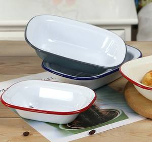 Bandeja para asar de acero esmaltado, bandeja para Tartas, asador, contenedores de alimentos - Product Image 4