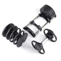Haltères réglables avec support, rabattables, 2kg, 20 kg