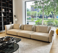 Nouveau canapé Milan Petal, canapé modulaire minimaliste italien et nordique en coton et lin, design simple et luxueux, meubles de salon