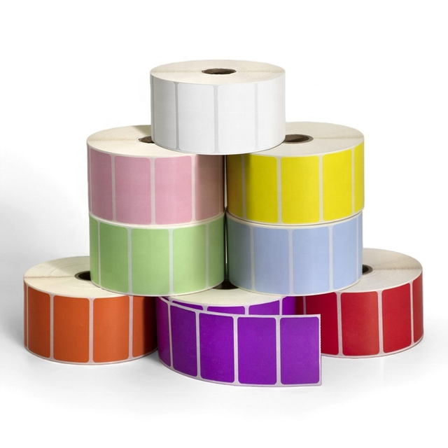 80 Gsm Coated Paper Labels Blank Thermal Transfer Sticker Roll Full-page Color Printing Art Paper Labels for Products Packaging