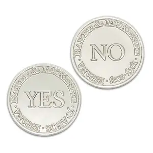 Bulk billige benutzer definierte Handwerk Metall Stempel 3d Logo Souvenir ja oder keine Entscheidung Münze zum Verkauf