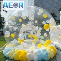 Tente Bulle Gonflable Géante d'Extérieur Transparente, Dôme de Cristal avec Ballons, Maison Bulle