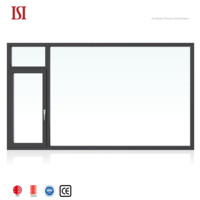 Fenêtres à battant modernes de marque supérieure 3 + 3 système d'étanchéité à double effet normes en alliage d'aluminium étanches villas de matériel importé