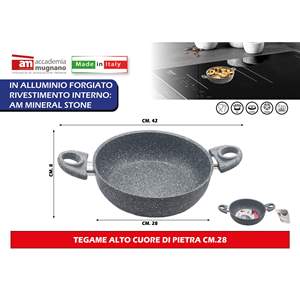 Padella Alta a Forma di Cuore in Pietra da 28 cm - Product Image 1