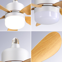 Ventilateur de plafond avec lumière, 16 pouces, 5 pales, petit format, douille E26 E27, pour garage, cuisine