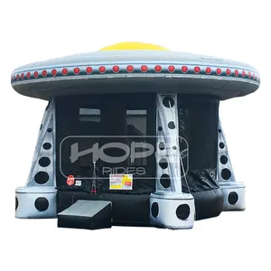 Dış mekan tema parti kiralama şişme fedai ticari yaşam dolu kale atlama ay yürüyüşü UFO şişme alien sıçrama ev - Product Image 1