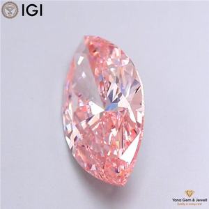 Diamante Cultivado en Laboratorio CVD con Certificado IGI, Corte Marquesa, 4.00 Quilates, Claridad VS2, Color Rosa Intenso, Diseñado para Solitario - Product Image 3