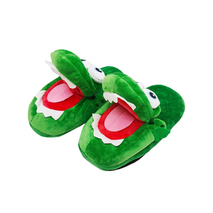 Pantoufles en crocodile à bouche ouverte personnalisées Pantoufles amusantes en peluche pour enfants et adultes Pantoufles en crocodile personnalisées - Product Image 4