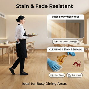Revêtement de <span class=keywords><strong>sol</strong></span> <span class=keywords><strong>stratifié</strong></span> commercial à fort trafic avec classement AC5 et revêtement anti-décoloration pour les zones de restauration, les salles de bain et l'extérieur - Product Image 3