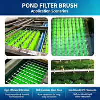 Großhandel OEM Teichfilterbürste Industriequalität Edelstahl Nylonborsten Fisch-Aquarium Wasserfiltration Bio-Bürste