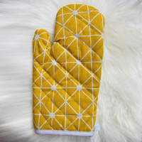 Nouveaux gants de cuisine imprimés résistants à la chaleur avec poignée, en coton, pour la cuisine